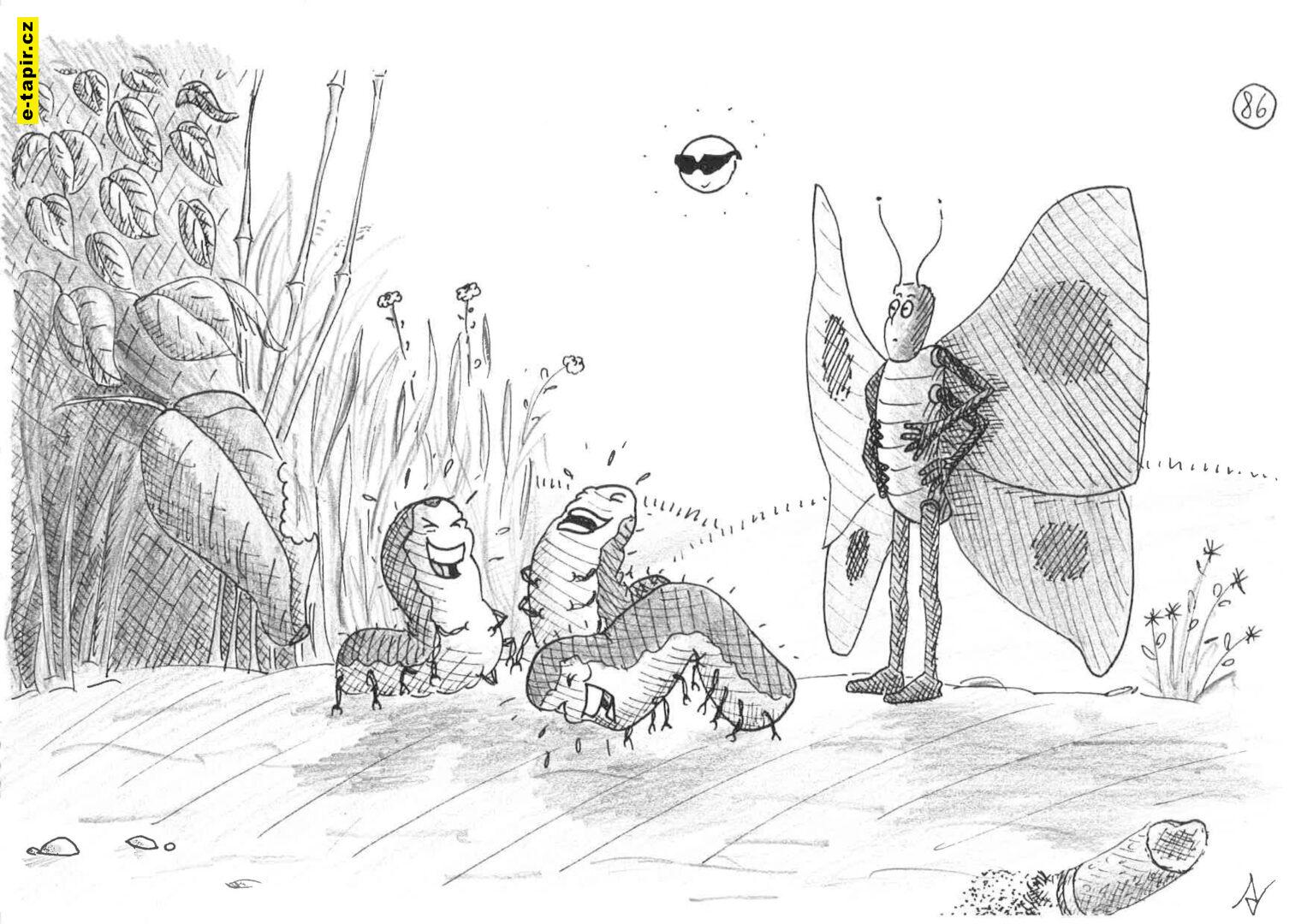 Mix, zviřátka, dospívání housenek