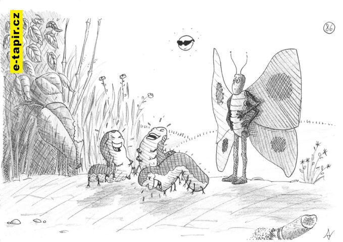 Mix, zviřátka, dospívání housenek