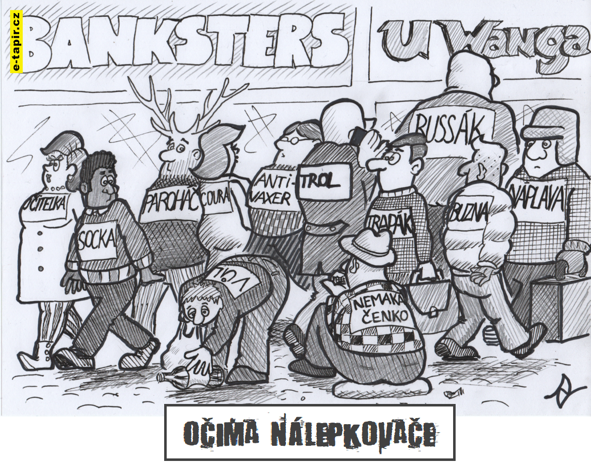 očima nálepkovače