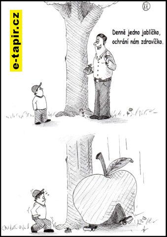 Jablíčko ochrání zdravíčko.