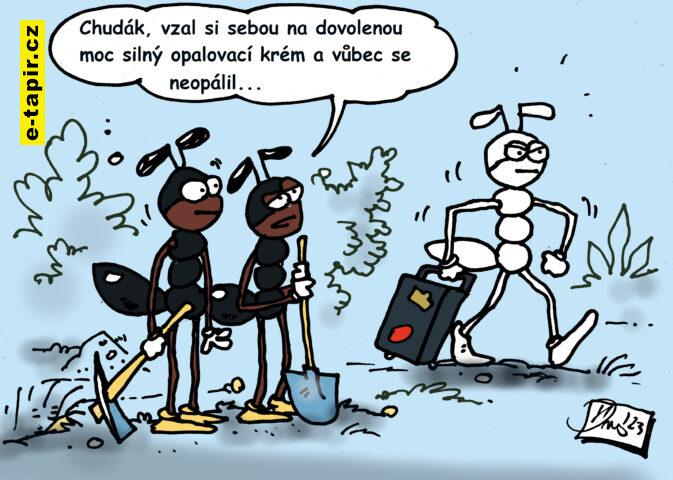 V.Dvorak vtip opalovaci krém