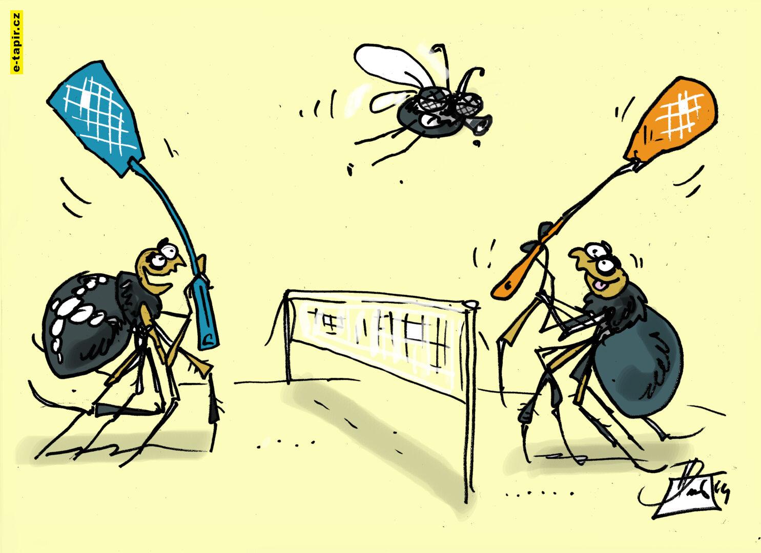 V.Dvořák vtip tenis moucha