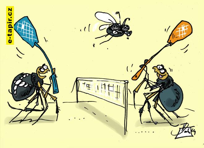 V.Dvořák vtip tenis moucha