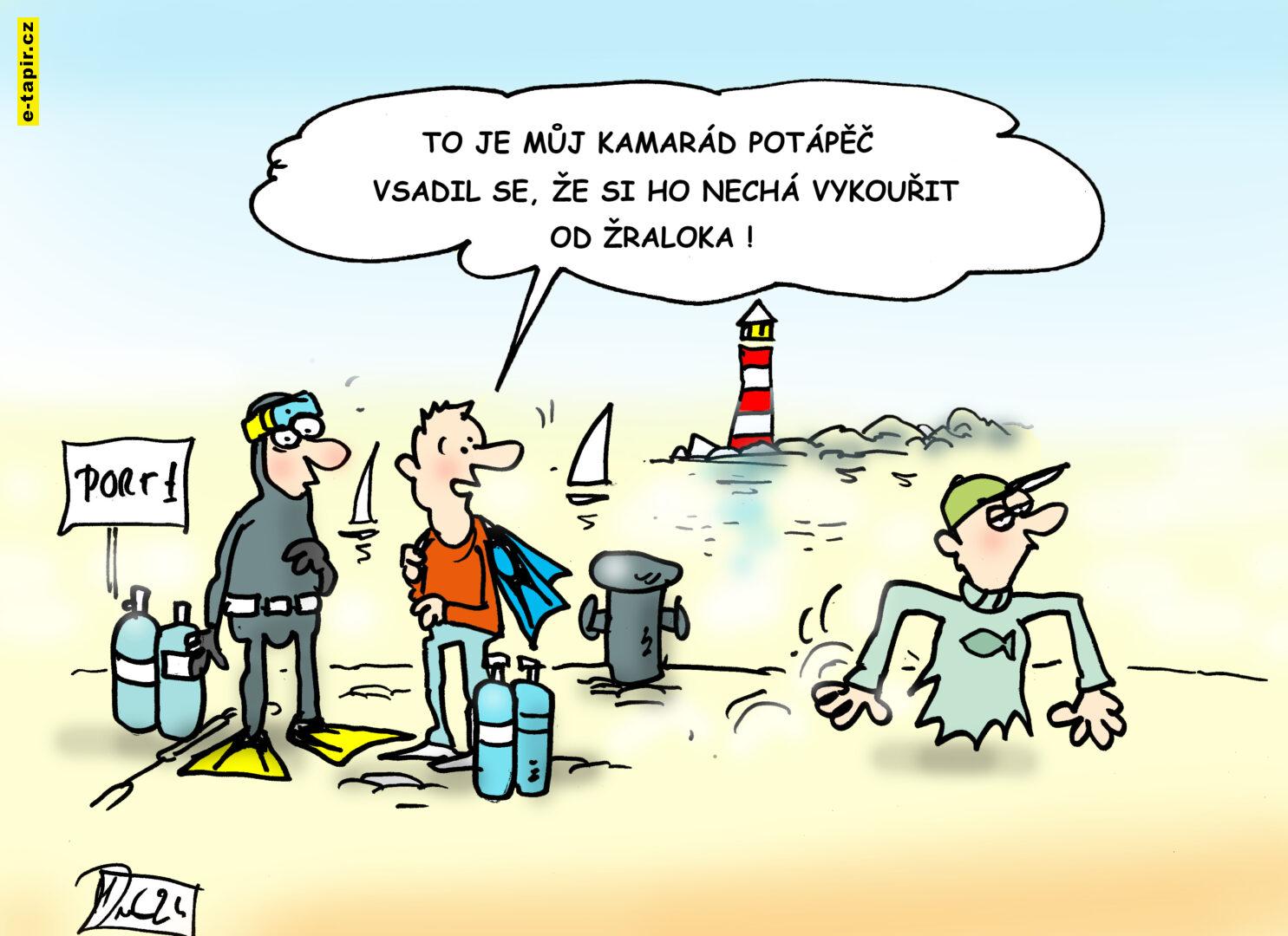 V.Dvořák vtip žralok kouření